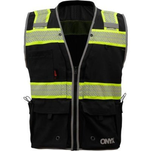 Gss Safety GSS Safety ONYX Surveyor's Safety Vest-Black-XL 1513-XL